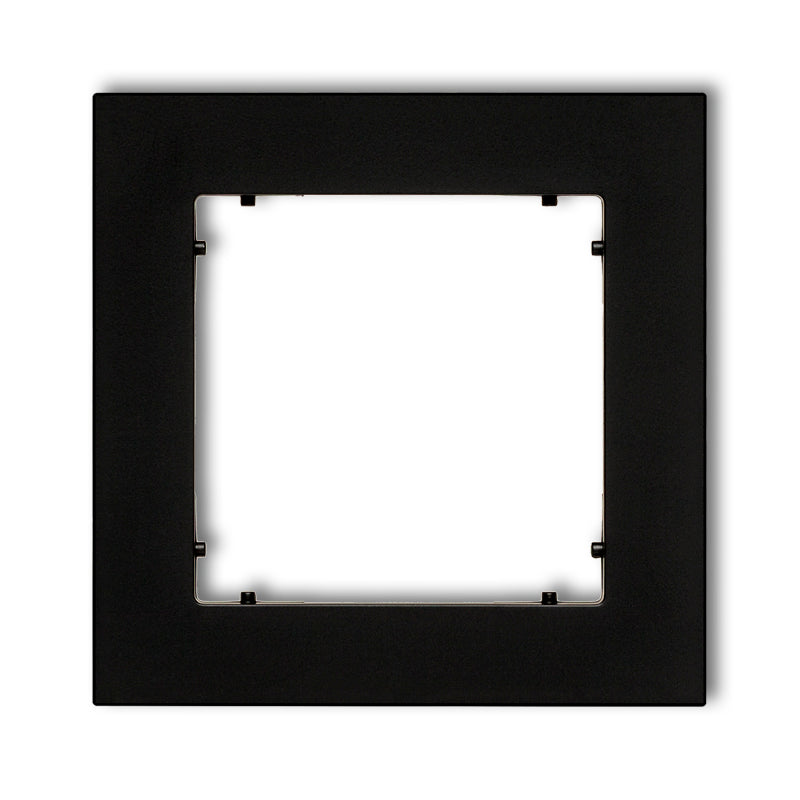 Universeel vierkant afdekraam voor 1 module, Matt black