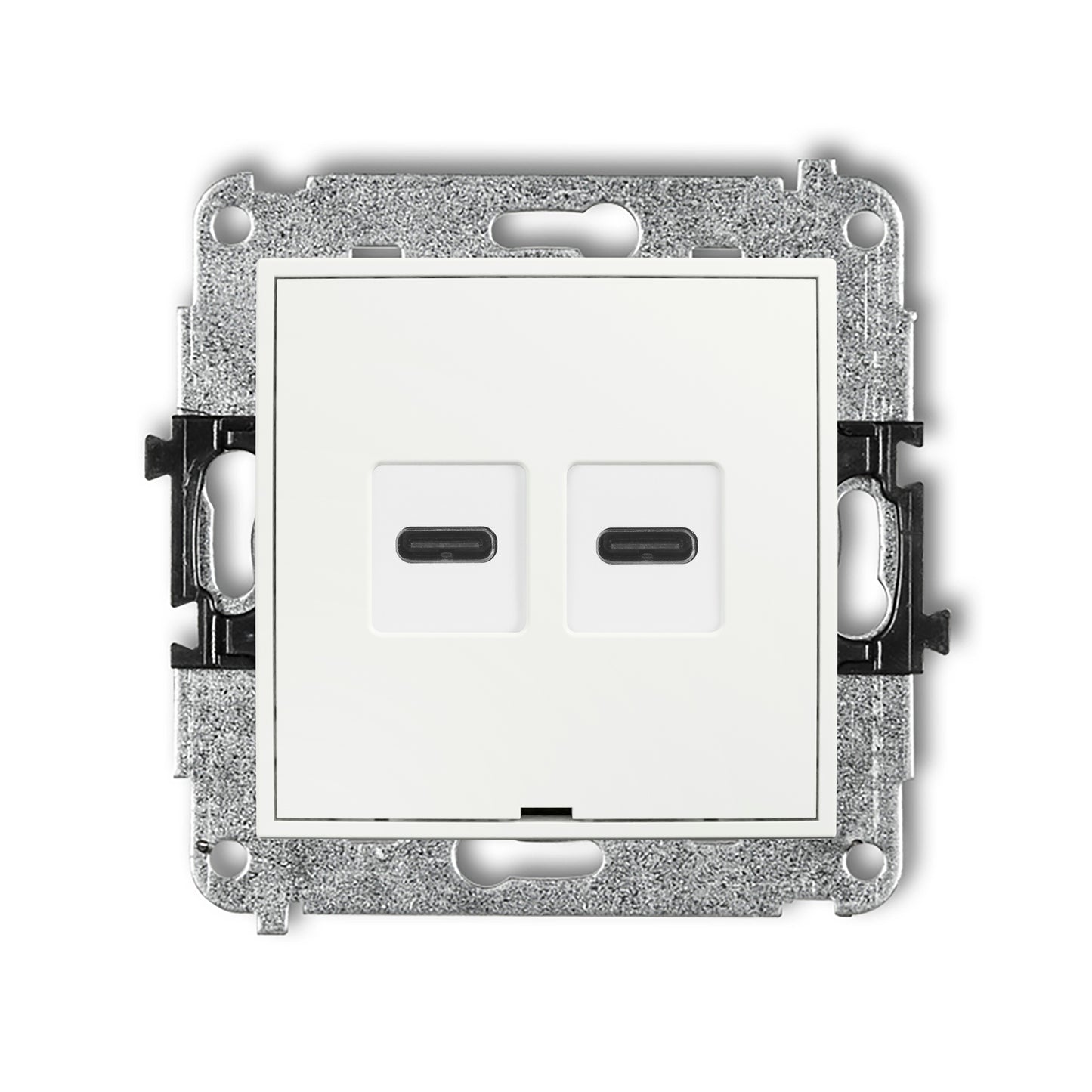 Dubbel USB laadstation Karlik (USB-C + USB-C, 20W), Matt white