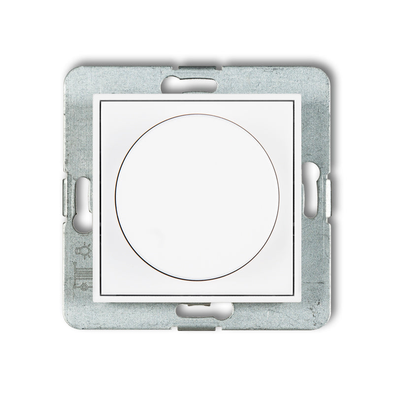 Dimmer met druk/ draai mechanisme voor ledlampen, Matt white