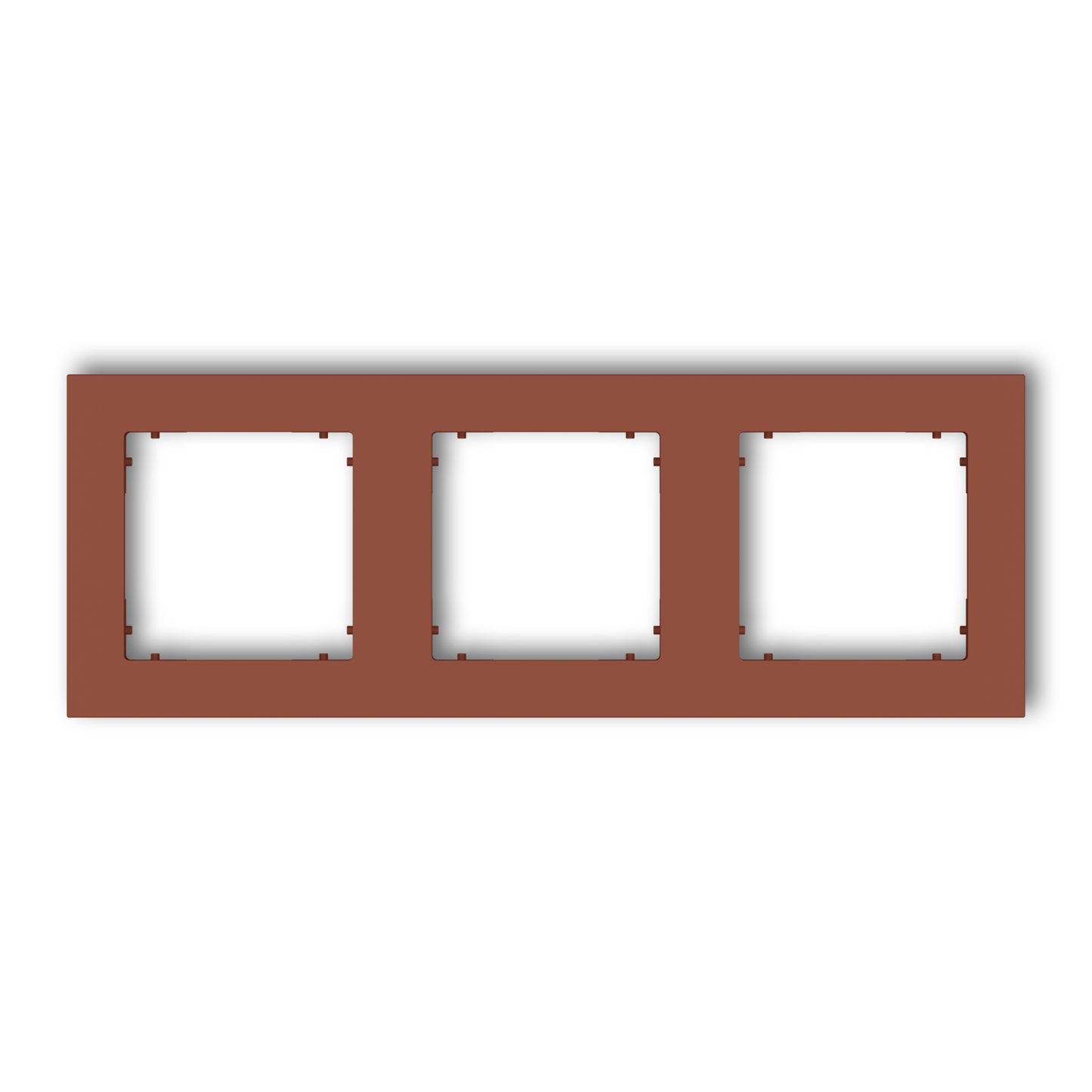 Universeel vierkant afdekraam voor 3 modules, Terracotta