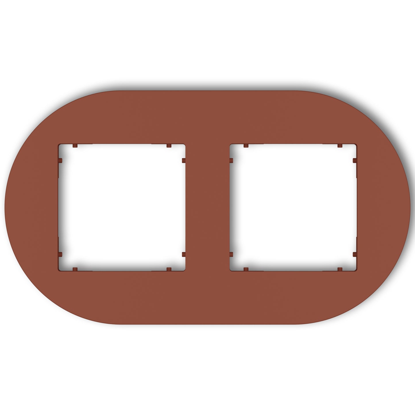 Universeel rond afdekraam voor 2 modules, Terracotta