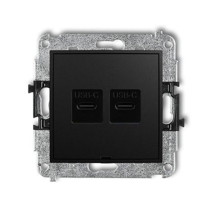 Dubbel oplaad station, 2x USB-C, 30 watt max