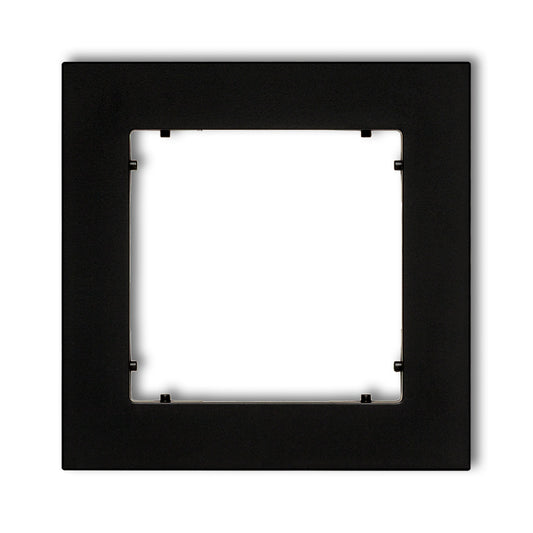 Universeel vierkant afdekraam voor 1 module, Matt black