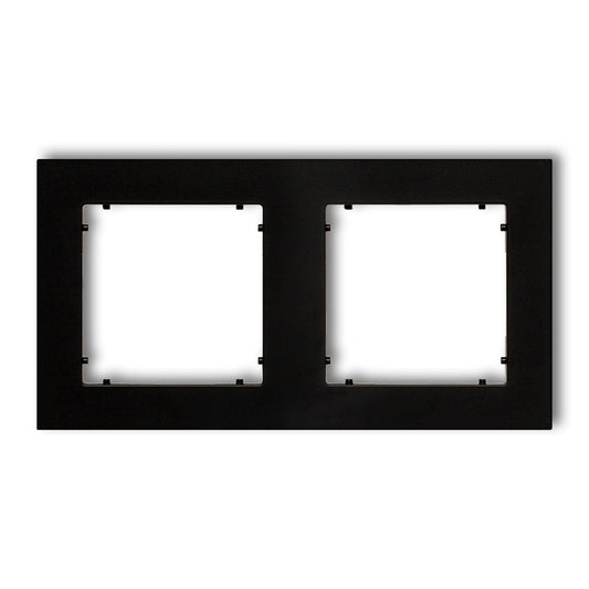 Universeel vierkant afdekraam voor 2 modules, Matt black