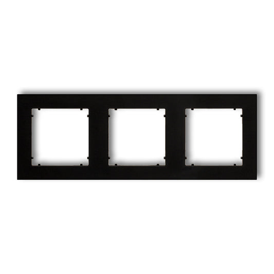 Universeel vierkant afdekraam voor 3 modules, Matt black