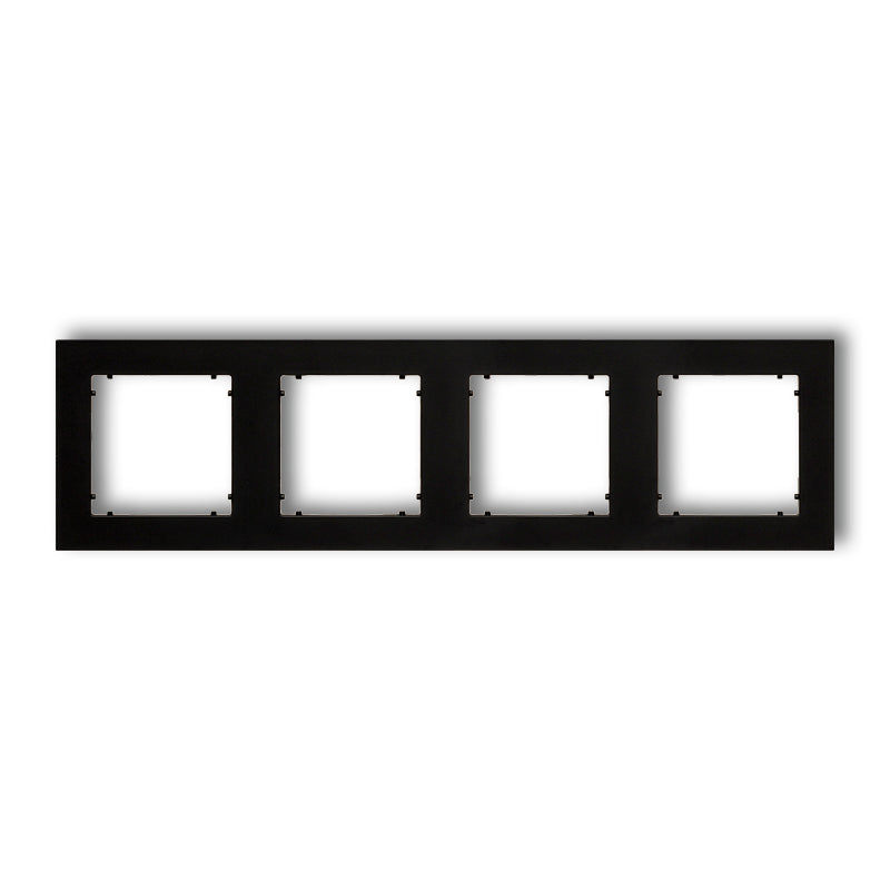 Universeel vierkant afdekraam voor 4 modules, Matt black
