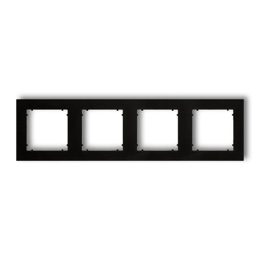 Universeel vierkant afdekraam voor 4 modules, Matt black