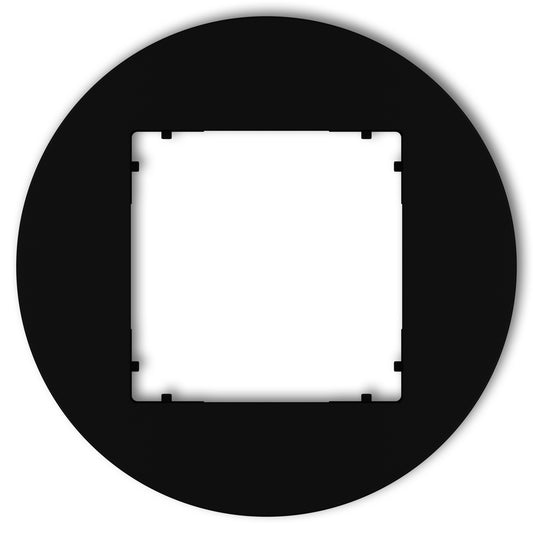 Universeel rond afdekraam voor 1 module, Matt black