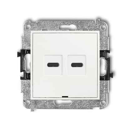 Dubbel oplaad station, 2x USB-C, 30 watt max