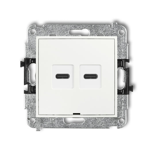 Dubbel oplaad station, 2x USB-C, 30 watt max