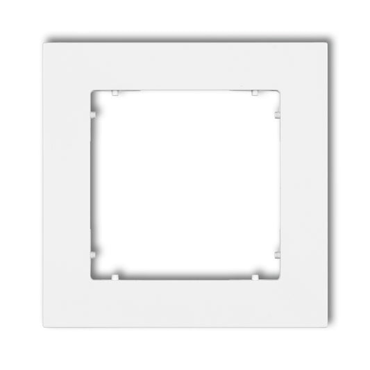 Universeel vierkant afdekraam voor 1 module, Matt white