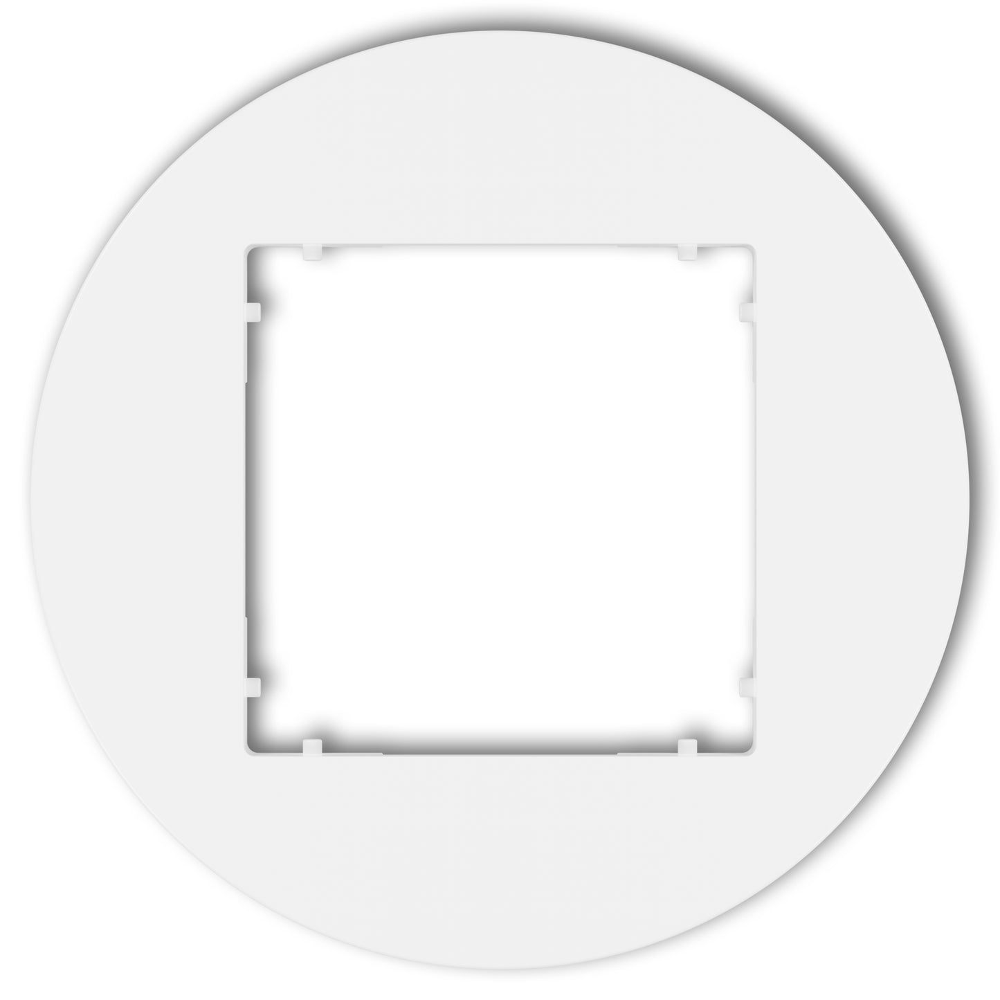 Universeel rond afdekraam voor 1 module, Matt white
