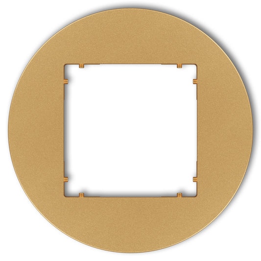 Universeel rond afdekraam voor 1 module, Gold