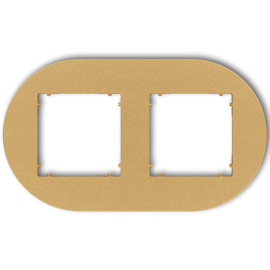 Universeel rond afdekraam voor 2 modules, Gold