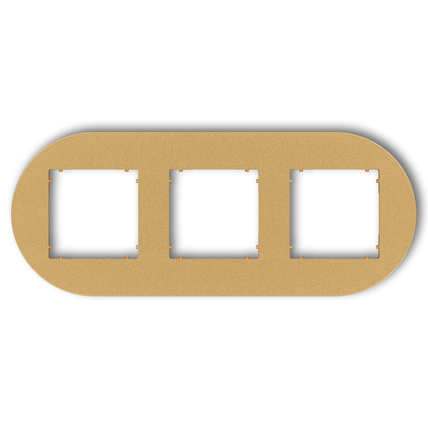 Universeel rond afdekraam voor 3 modules, Gold