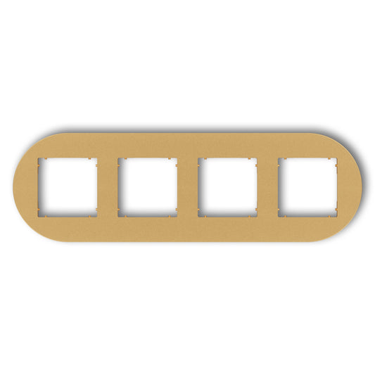 Universeel rond afdekraam voor 4 modules, Gold