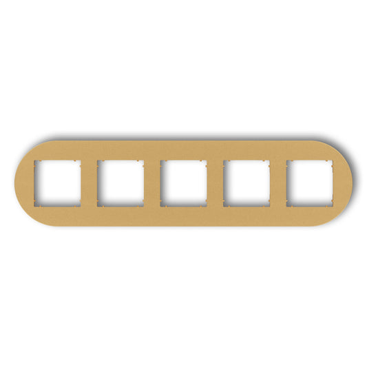 Universeel rond afdekraam voor 5 modules, Gold