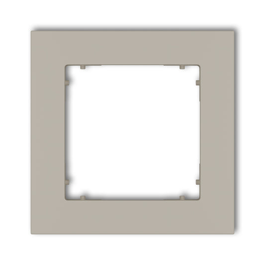 Universeel vierkant afdekraam voor 1 module, Taupe