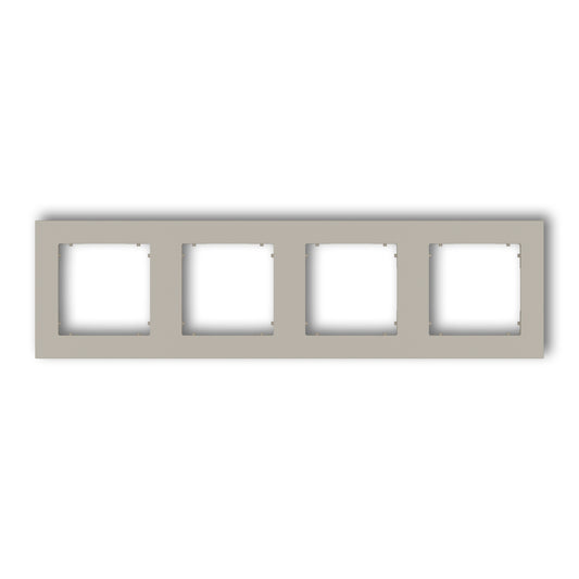 Universeel vierkant afdekraam voor 4 modules, Taupe