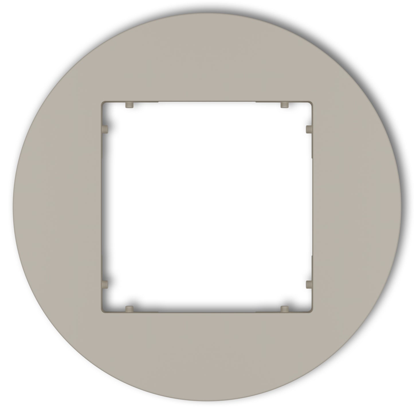 Universeel rond afdekraam voor 1 module, Taupe