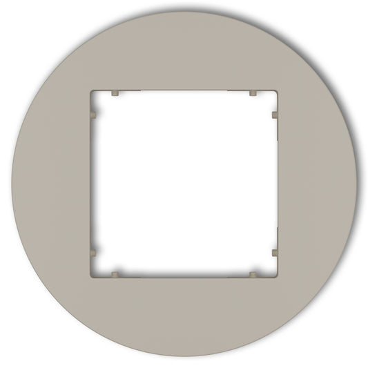 Universeel rond afdekraam voor 1 module, Taupe