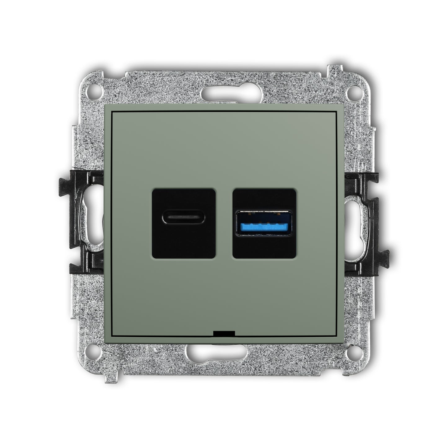 Dubbel USB laadstation Karlik (USB-C + USB-A, 20W), Sage