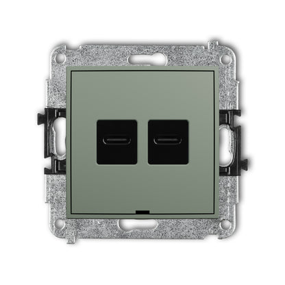 Dubbel oplaad station, 2x USB-C, 30 watt max