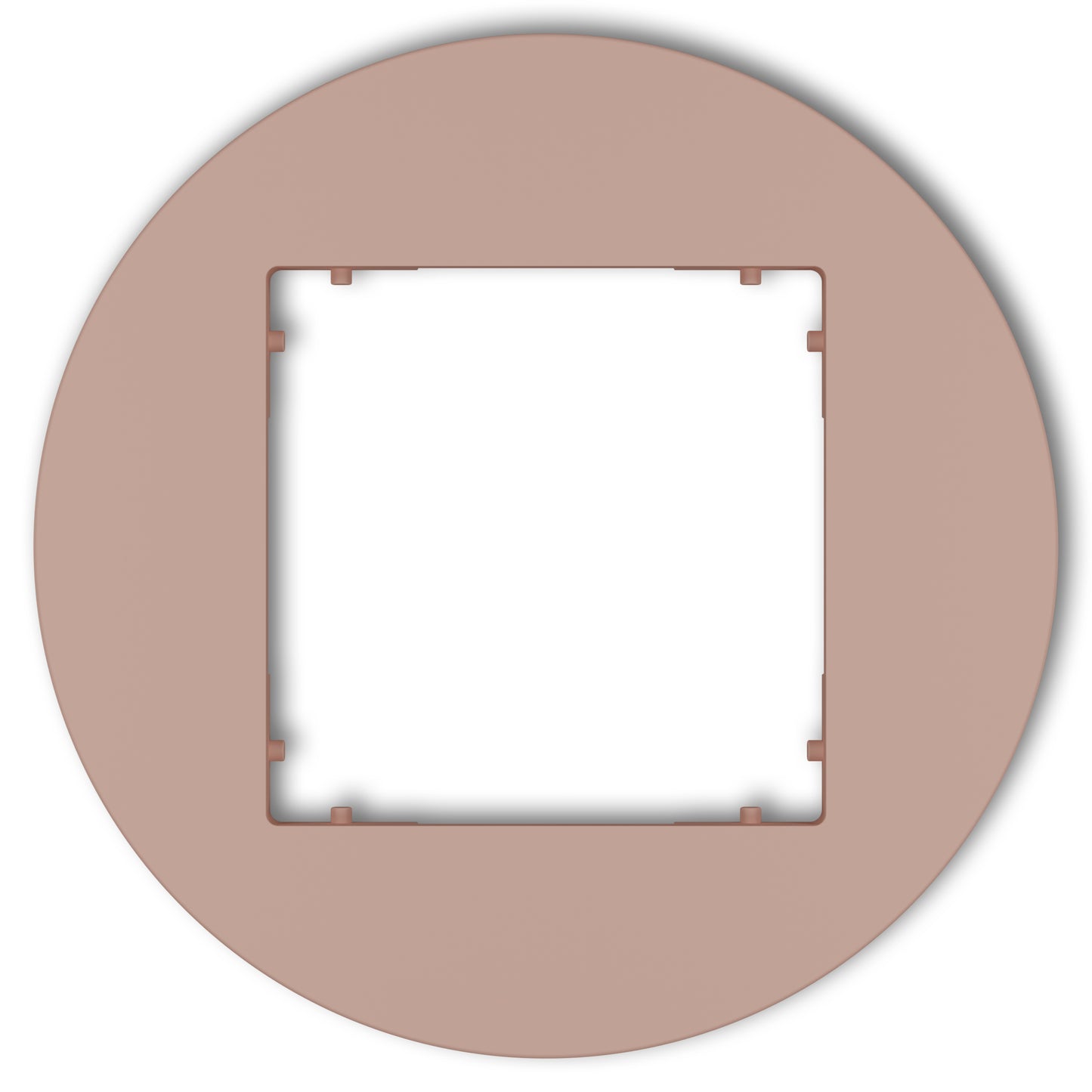 Universeel rond afdekraam voor 1 module, Salmon
