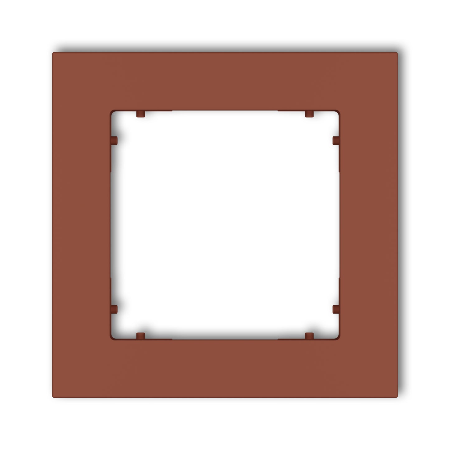 Universeel vierkant afdekraam voor 1 module, Terracotta