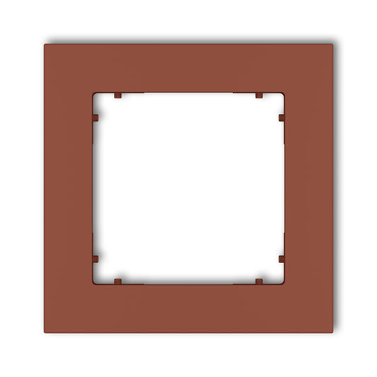 Universeel vierkant afdekraam voor 1 module, Terracotta