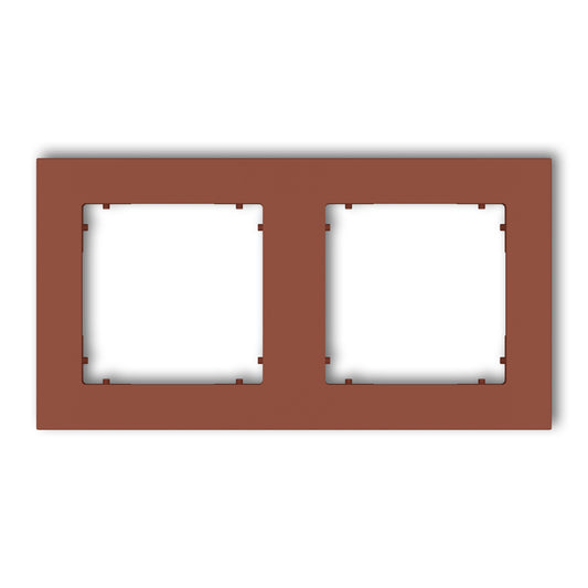 Universeel vierkant afdekraam voor 2 modules, Terracotta
