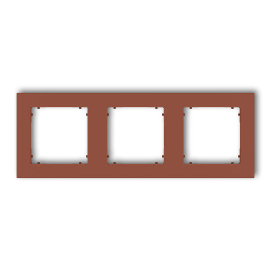 Universeel vierkant afdekraam voor 3 modules, Terracotta