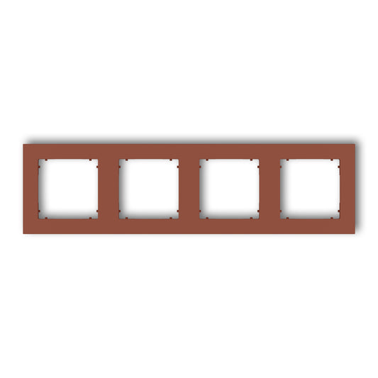 Universeel vierkant afdekraam voor 4 modules, Terracotta