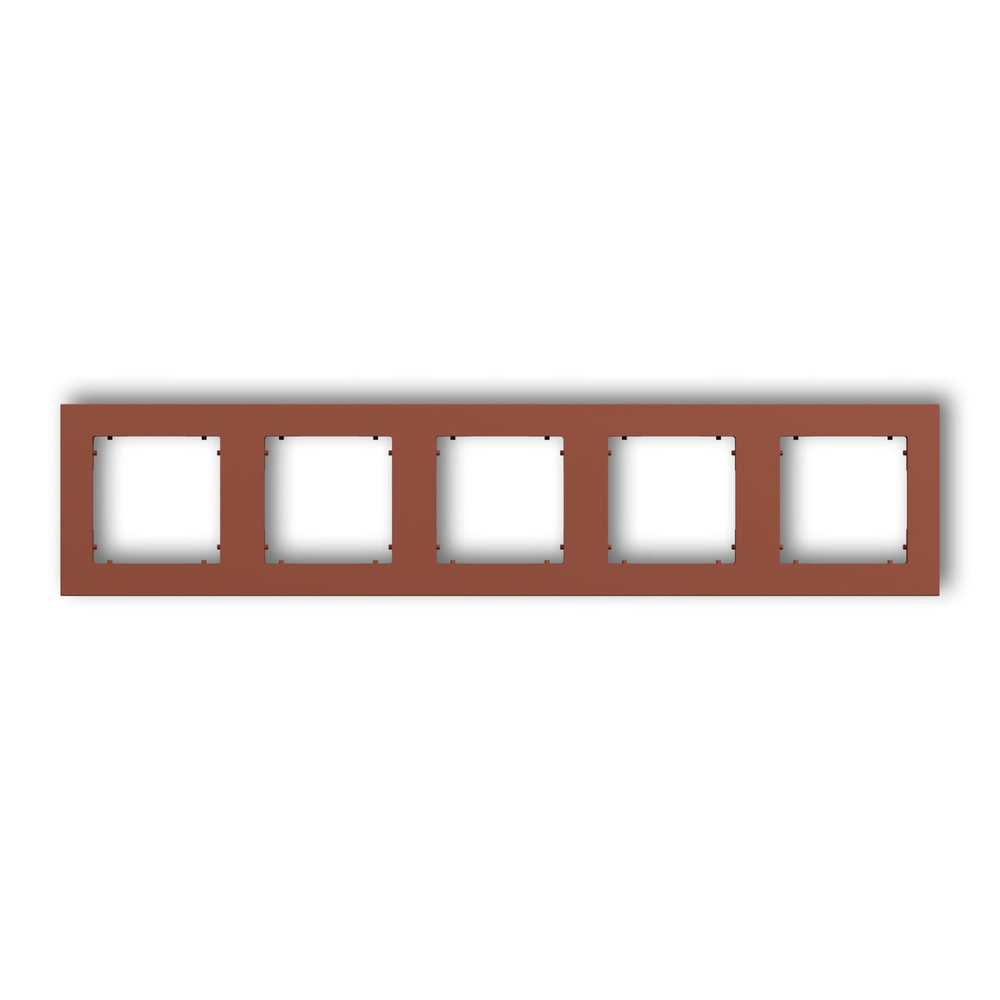 Universeel vierkant afdekraam voor 5 modules, Terracotta