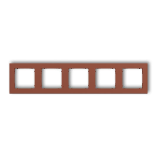 Universeel vierkant afdekraam voor 5 modules, Terracotta