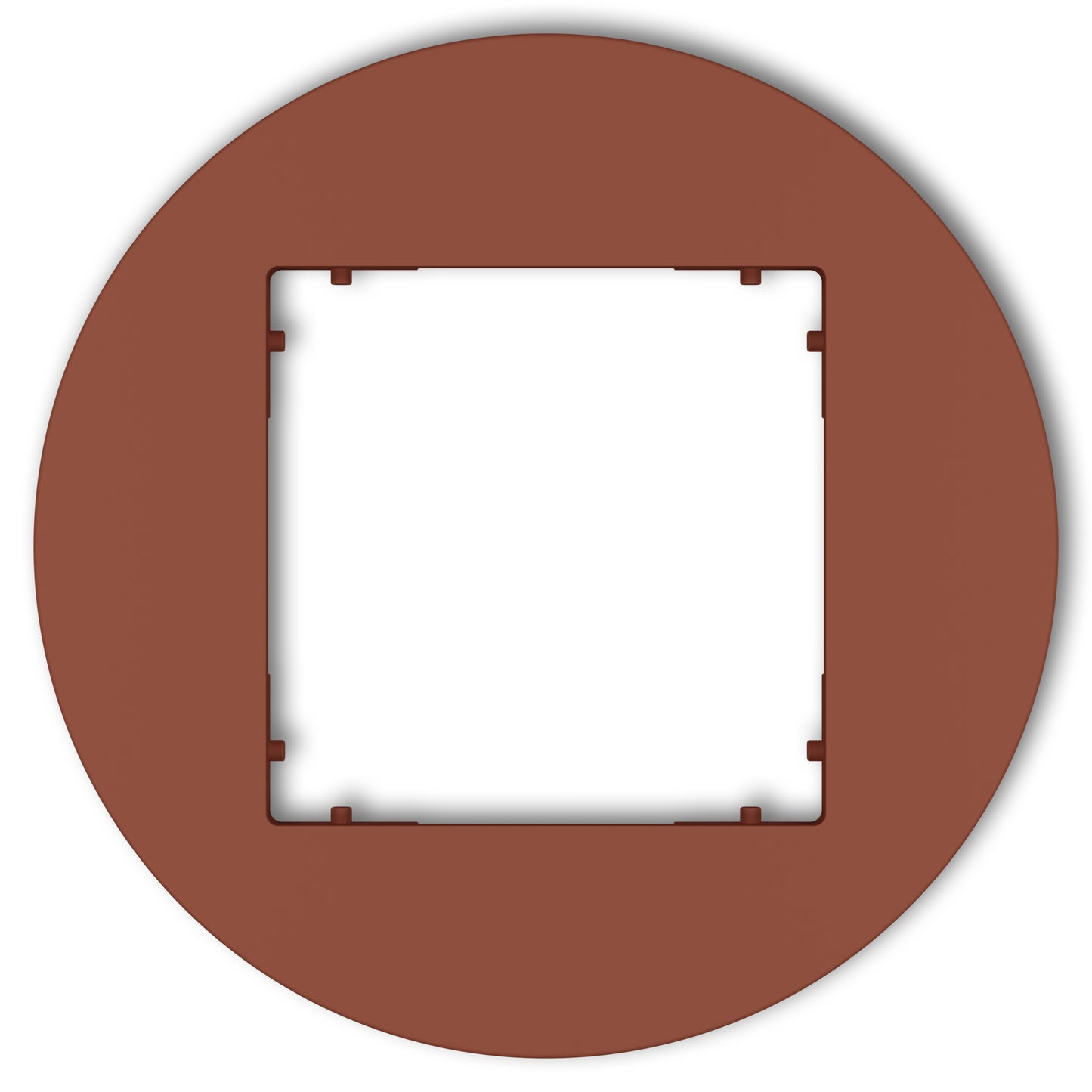 Universeel rond afdekraam voor 1 module, Terracotta