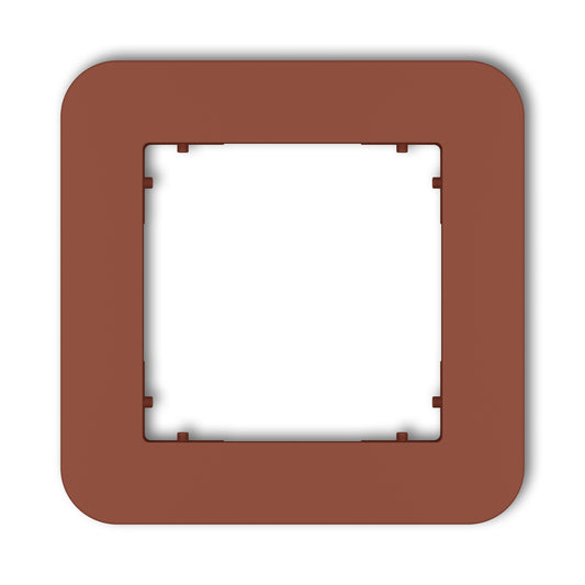 Universeel vierkant afdekraam met afgeronde hoeken voor 1 module, Terracotta