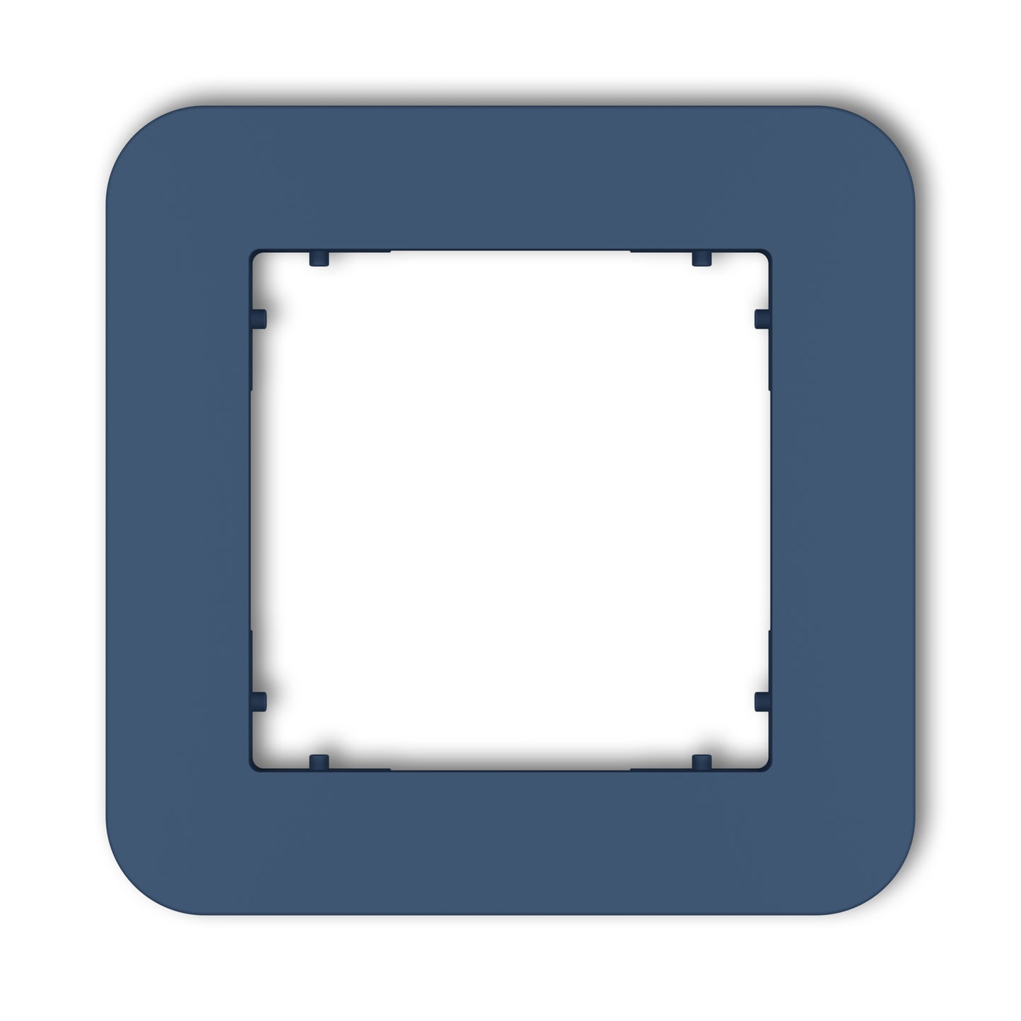 Universeel vierkant afdekraam met afgeronde hoeken voor 1 module, Navy blue