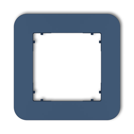 Universeel vierkant afdekraam met afgeronde hoeken voor 1 module, Navy blue